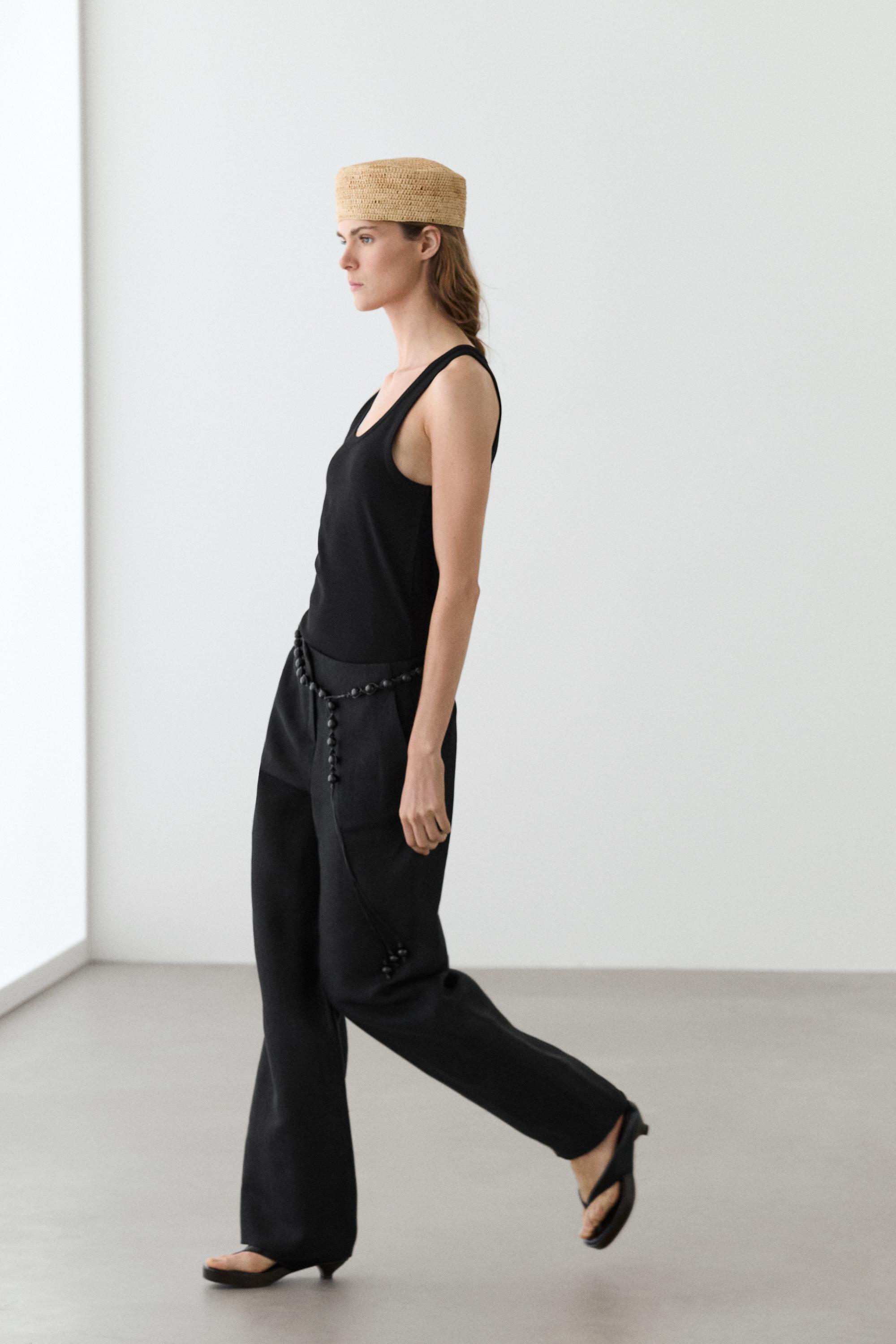 Pantalon fluide droit en lin